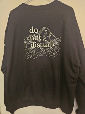 Champion Black Sweatshirt with White Moon Graphic